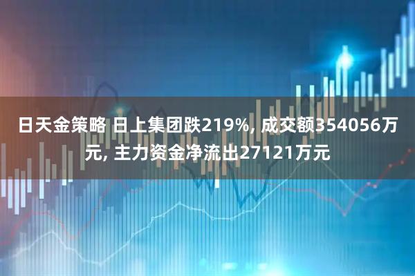 日天金策略 日上集团跌219%, 成交额354056万元, 主力资金净流出27121万元